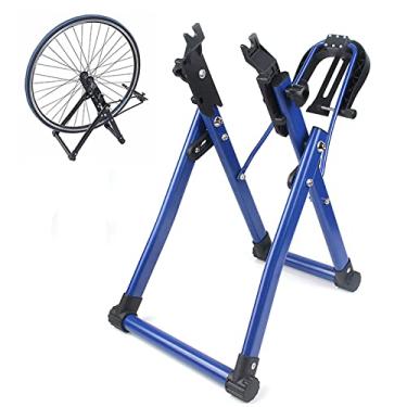 Imagem de Yajun Suporte de apoio de roda de bicicleta manutenção de suporte mecânico doméstico ferramenta de reparo de bicicleta para bicicletas 60-71 cm, azul
