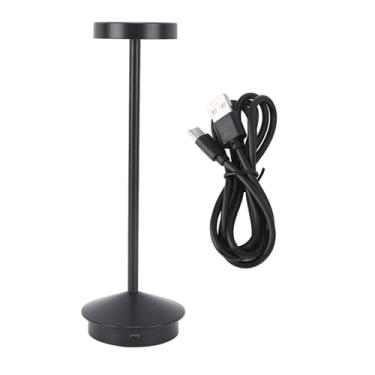 Imagem de Lâmpada DE Mesa LED COM 3 Configurações DE Temperatura DE Cor e Escurecimento DE Escândalos, Luz da Mesa Sem Fio para o Quarto LEITURA ESTUDO DE ESCRITÓRIO COM PORTA USB C, (Preto)