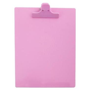Imagem de Prancheta A4 vertical com pegador plástico Marshmallow Rosa - acrinil