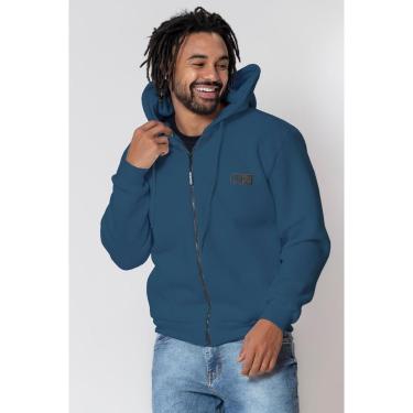 Imagem de Blusa Masculina Moletom Capuz Polo Wear Azul Escuro-Masculino