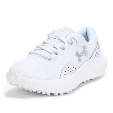 Imagem de Under Armour Tênis feminino Surge Golf Cleat, (100) Cinza distante/branco/prata metálica, 34