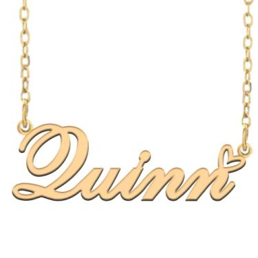 Imagem de A168A Colar de nome personalizado personalizado personalizado colar de nome banhado para mãe filha amizade feminino dia dos namorados aniversário de Natal ano novo, Metal, Sem pedras preciosas