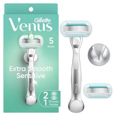 Imagem de Gillette Alça de barbear feminina Venus Deluxe sensível suave + 2 refil de lâmina, 0,075 unidades