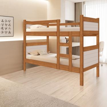 Imagem de Beliche Barreto Virtus com Escada, Grade de Proteção e Acabamento em Pintura UV