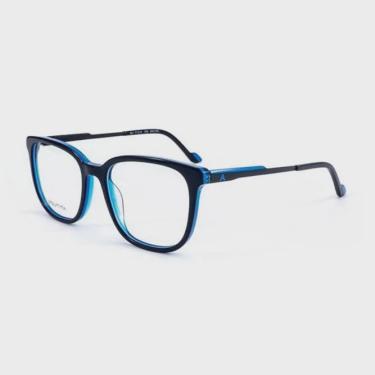 Imagem de Armação para Óculos de Grau Original Atitude Azul Quadrado Acetato Sem plaqueta Masculino ATK7008