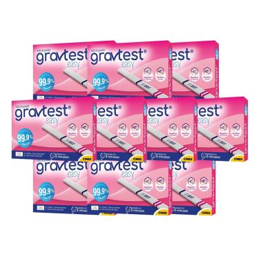 Imagem de Kit 10 Testes De Gravidez Fácil Confiável Resultado Em 5 Min