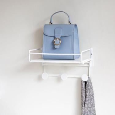 Imagem de Prateleira de Madeira com Ganchos Linha Slim - Metaltru