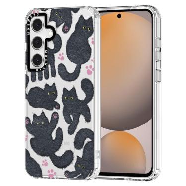 Imagem de Capa de telefone MOSNOVO para Samsung Galaxy S24 FE Black Fluffy Cat