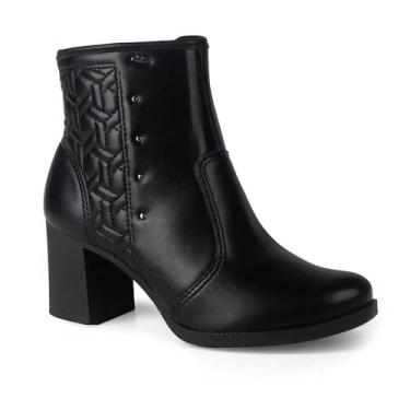 Imagem de Bota Feminino Dakota Ankle Boot Salto Alto Cano Curto Preto 38