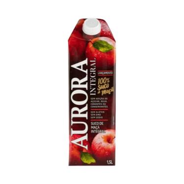 Imagem de Suco de Maçã Integral Aurora Tetra Pack: 1,5L - Sabor Natural e Refrescante Sem Adição de Polpa Ideal para Refeições