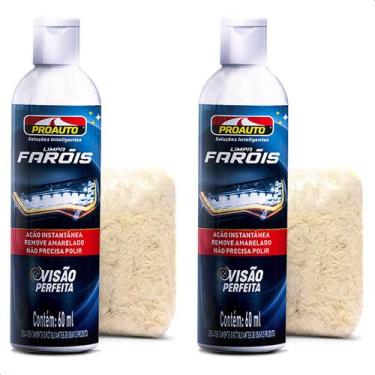 Imagem de Kit 2 Limpa Faróis Visão Perfeita Proauto 60 Ml