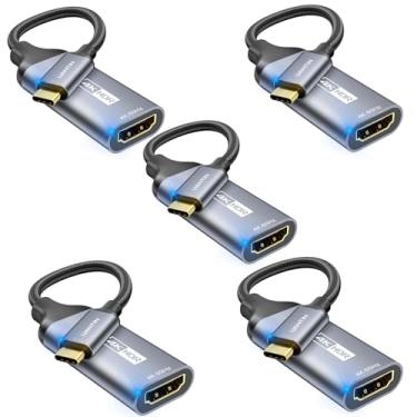 Imagem de UANTIN Pacote Com 5 Adaptadores Usb C Para Hdmi [4K A 60 Hz] Conversor Fêmea Usb Tipo C 3.1 De Alta Velocidade Para Hdmi 2.0 [Compatível Com Thunderbolt 3/4] Para Iphone Série 15, Macbook Pro/Air, I