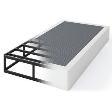 Imagem de QEROMY Mola Twin Box - Mola box de alto perfil de 22 cm para cama de solteiro, base de colchão com estrutura de metal resistente, montagem fácil, silenciosa e sem ruído