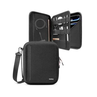 Imagem de tomtoc Portfolio Shoulder Bag for iPad Pro 12.9-inch 6th/5th/4th/3rd Gen 2022-2018, Protective Case with Accessories Pocket, Carrying Storage Sleeve for iPad Pencil/Adapter/Hubs/Cables/Magic Keyboard