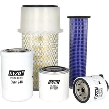 Imagem de XYZIL Kit de filtro de óleo hidráulico de ar compatível com Bobcat 325 328 331 751 753 763 773 7753 S130 S150 S160 S175 S185 S205 T140 T180 T190 Pista de minicarregadeira Carregador 667 5517 6667352