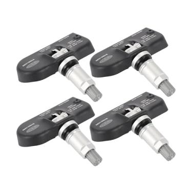 Imagem de Partuto Sensor de Pressão de Pneu Nº 68001698AB Sensor de Monitoramento de Pressão de Pneu Interno do Carro para Dodge Charger 2006-2008 Metal Borracha Plástico Preto Durável 4 Peças