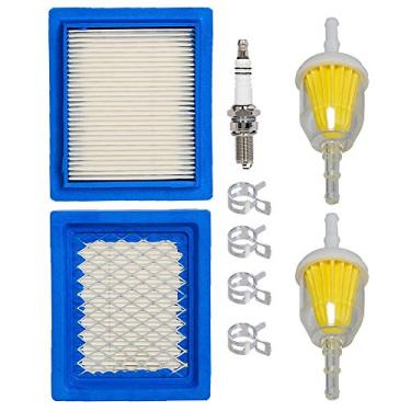 Imagem de HIFROM Limpador de elemento de filtro de ar filtro de combustível kit de ajuste de vela de ignição compatível com Kohler XT650 XT675 6,5 6,75 Hp cortador de grama motor 14 083 15-S 14 083 16-S