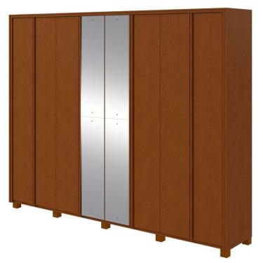 Imagem de Guarda Roupa Casal Ergon 8 Portas Frassino com Espelho e Pés – Lopas