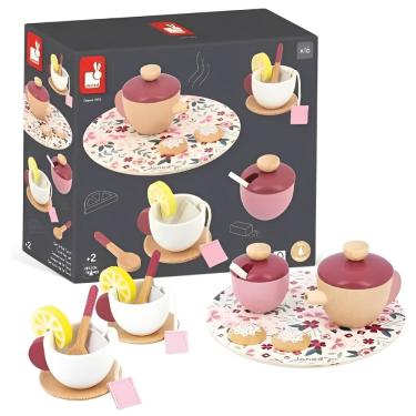 Imagem de Brinquedo Hora do Chá Conjunto 16 Peças em Madeira Faz de Conta - Janod