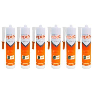 Imagem de Kit 6 Cola Adesivo EP500 Rodateto Rodapé Boiserie 400g Epex