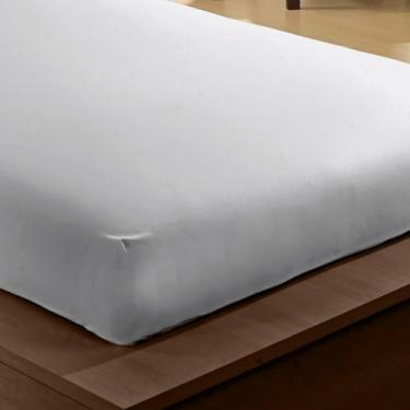 Imagem de Lençol com elástico Essencial Neo Solteiro percal 180 fios 100% algodão – Branco - Camesa