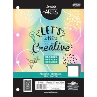 Imagem de Refil para Caderno Argolado/Fichário College 80 folhas Brancas Sem Pauta - Jandaia Arts