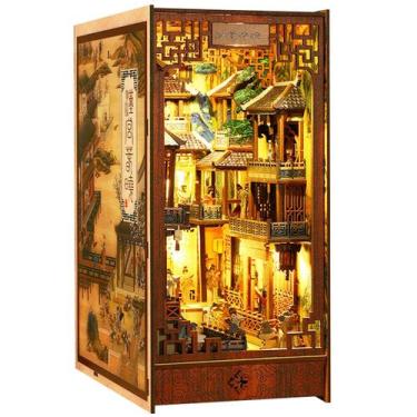 Imagem de Sensor De Luz Led Diy Livro Nook Kit 3d Quebra-cabeça De Madeira Estan