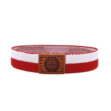 Imagem de BDM Pulseira de tecido masculina e feminina com a bandeira do Peru, Atlético de Madrid, Cantábria, Áustria, Polônia, Indonésia e Mônaco, One size, Antialérgico, Sem Pedra Preciosa