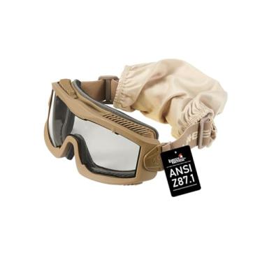 Imagem de Óculos de proteção Lancer_Tactical AERO Airsoft lentes transparentes – Bronze