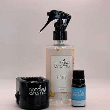 Imagem de Kit Home Spray Aromatizador Difusor Eletrico Essencia Concentrada 10ml (PRETO, BABY)