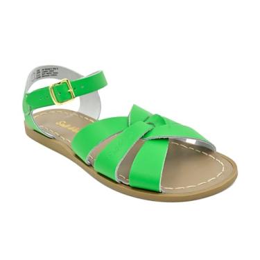 Imagem de Salt Water Sandal by Hoy Shoes Sandálias femininas originais Salt Water (crianças grandes/adultos), Verde Kelly, 9 Big Kid
