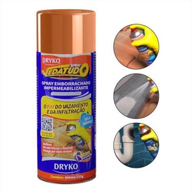 Imagem de Borracha Liquida Impermeabilizante Spray 400 ml Dryko kit - Drykoprime