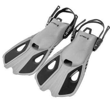 Imagem de Nadadeira Natação Vollo Pé de Pato para Mergulho, Cinza, S/M 35/39