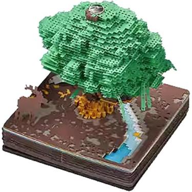 Imagem de Calendário 3D, calendário 3D 2025, calendário de relógio 2025, calendário de peças de tempo 2025, calendário mágico 2025, calendário gravado em papel da árvore verde é adequada para ornament