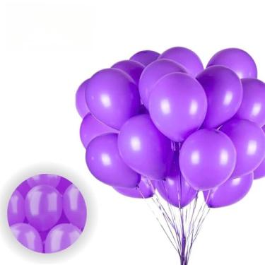 Imagem de 200 Bexiga 6,5 Polegadas + Bomba de Encher Balão de Festa Decoração(Lilás)