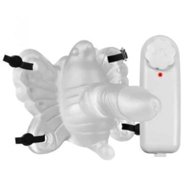 Imagem de Vibrador Butterfly Estimulador Feminino Com Mini Pênis Brinquedo Sexual Borboleta Portátil Discreto [TRANSPARENTE]