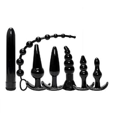 Imagem de Kit Plug Anal 7 a 4 Peças P M G Plug Ventosa Escalonado Estimulante Anal Sexo Anal Iniciante ao Avançado (Kit 7 Peças Com Vibro Personal)