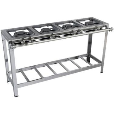Imagem de Fogão Industrial Stori Premium 4 Bocas 30x30 em Linha M8 Aço Inox 430 