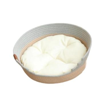 Imagem de Generic Cesta de cama para gato, suprimentos para animais de estimação com almofada, resistente a arranhões, casa para gatos, arranhador para gatos, S