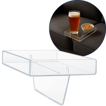 Imagem de Suporte Porta Copo 20x10 Bandeja Sofá Snack Bebida Controle Remoto Pip