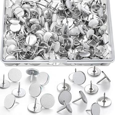 Imagem de Pacote com 200 tachinhas refletoras tachinhas de marcação de trilha tachinhas reflexivas marcadoras de trilha de caça refletor tachas refletoras marcam trilha tachinhas refletivas para o polegar para caça, caminhadas, acampamento árvore suporte (branco)