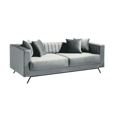 Imagem de Sofá Living Taiti 1,90 - Best Mobília, Linho Cinza Mescla