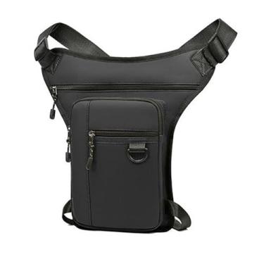 Imagem de Vaveren Bolsa de perna caída, bolsa de quadril, transversal, de coxa, pochete de cintura para corrida, viagem, casual, pesca, passeio, Preto