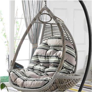 Imagem de Almofada De Cadeira Suspensa Ao Ar Livre à Prova D'água Grossa, Substituição Resistente Ao Sol Para Cadeira De Balanço Egg Hammock, Almofada De Assento De Cesta Suspensa, Multicoloured A.