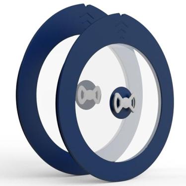 Imagem de Pacote com 2 tampas de substituição para Pyrex 7200-PC 2 recipientes de vidro tigela de silicone capa de armazenamento à prova de vazamento azul-marinho