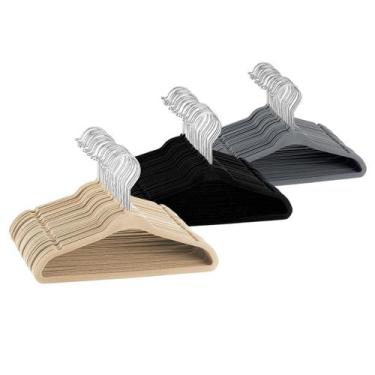 Imagem de Kit 50 Cabides Veludo Adulto Slim Antideslizante Ultrafino - Kparts Im