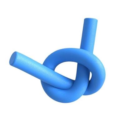 Imagem de Colaxi Decoração de festa para piscina, boia para macarrão, ferramenta oca para natação, macarrão aquático, núcleo sólido, haste de espuma perolada, Azul