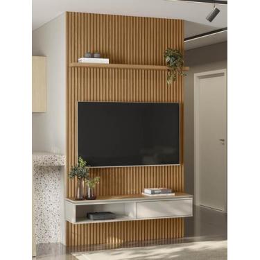 Imagem de Painel Ripado Modular 141 X 250cm com 1 Nicho e Prateleira 1.4 Linea B