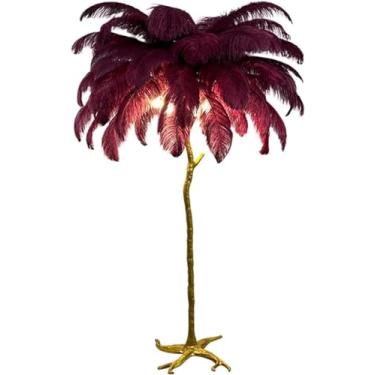 Imagem de Lâmpada De Penas De Avestruz, Lâmpadas De Penas Led Lâmpada De Assoalho Regulável, Luminária De Assoalho Decorativa Para Quarto E Sala De Estar