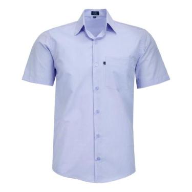 Imagem de Camisa Social Masculina Mc Lbl Com Bolso Passa Fácil 3032, Lilás, 1